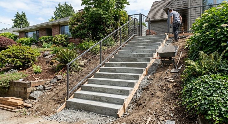 Cement Stairs Installation in Salt Lake City, UT